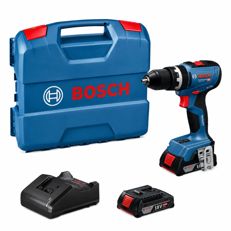 Taladro Percutor Inalámbrico Bosch GSB 18V-65 1/2" 2 Bat 2 Ah + Cargador