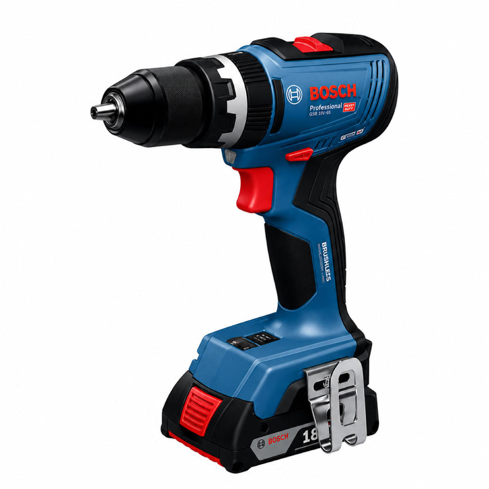 Taladro Percutor Inalámbrico Bosch GSB 18V-65 1/2" 2 Bat 2 Ah + Cargador