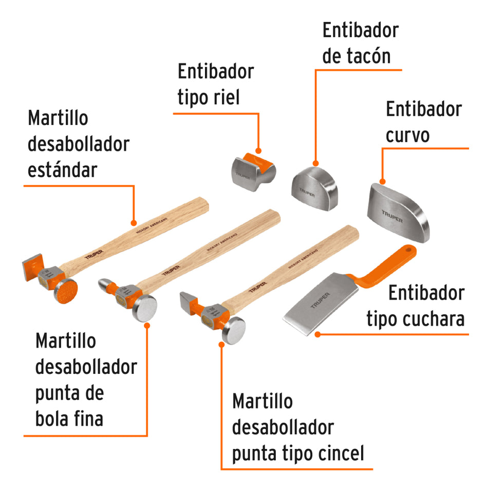 Juego de Latoneria x 7 pz Truper JM-HO
