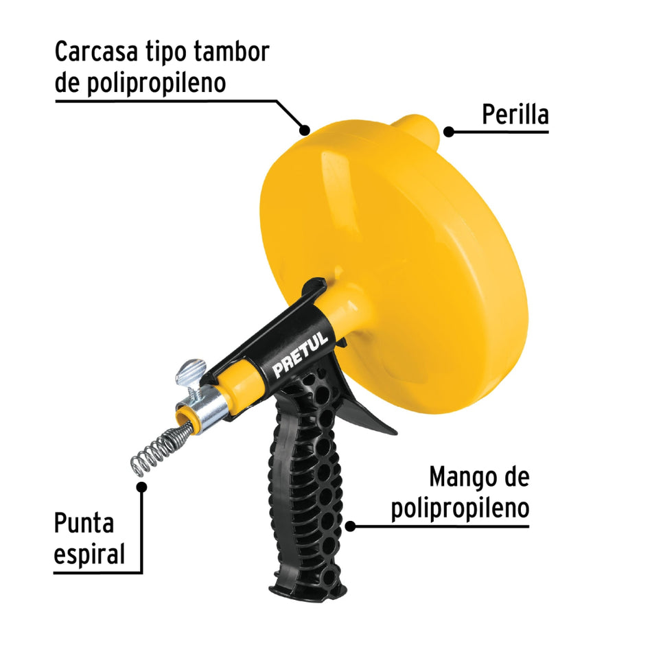 Sonda Destapacaños 7.6m Pretul DECA-25P