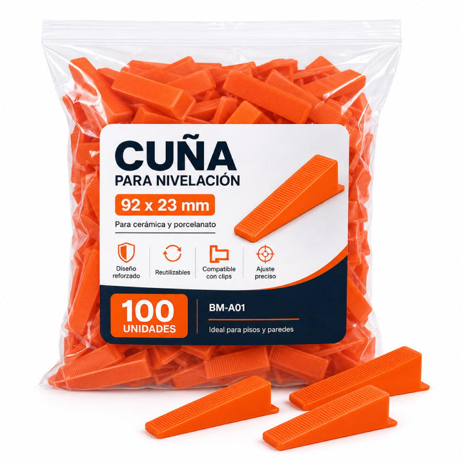 Cuña para Nivelacion FN 92x23 mm x 100 Und
