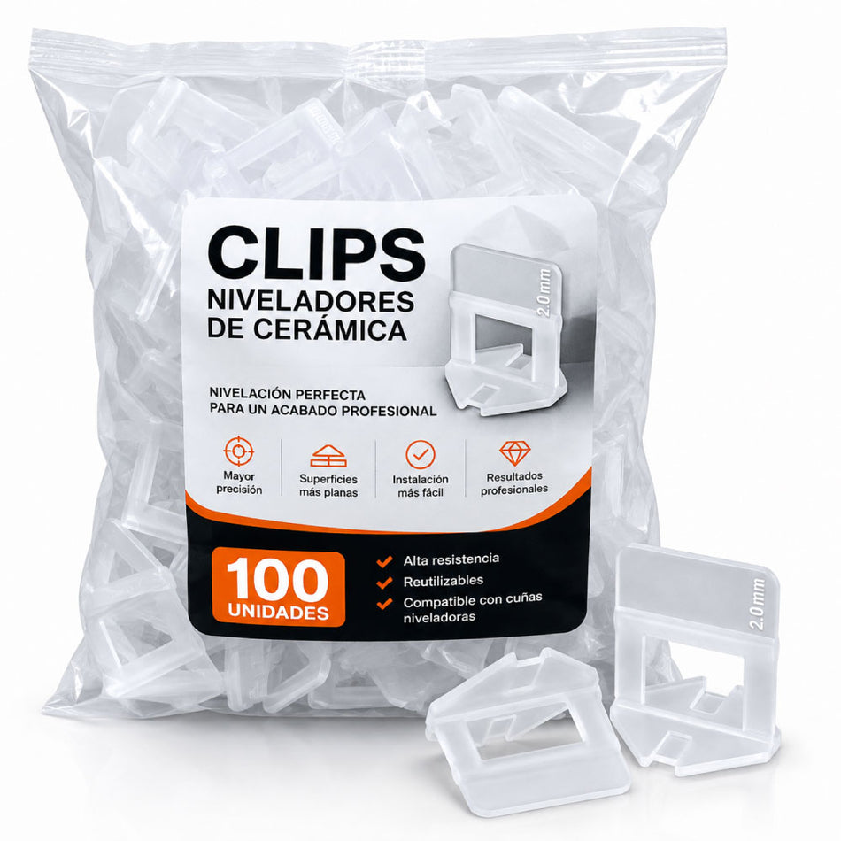 Clip Nivelador de Ceramica FN 2.0mm x 100 Und