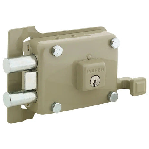 Cerradura de Sobreponer Inafer C999 Izquierda Verde