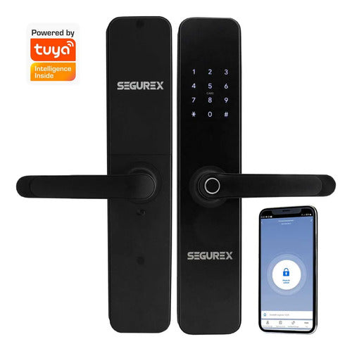 Cerradura Biometrica Inteligente Segurex H7B Negro