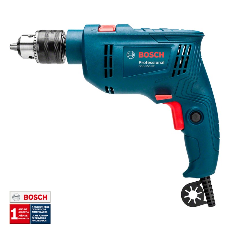 Taladro Percutor Vvr Bosch Pro GSB 550 RE 1/2 550w + 34 Acc
